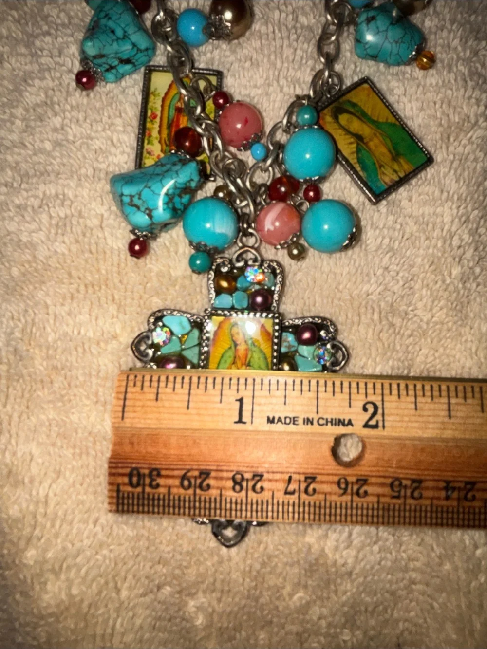 Yousi (You and I) Huge Dramatic & Colorful Cross Statement Necklace